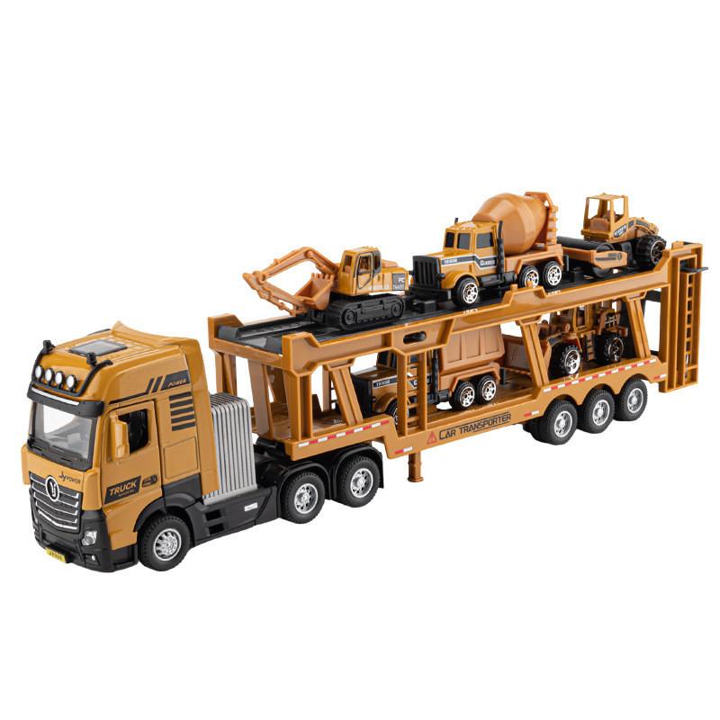 

Transport Engineering Truck Toy Model Set With Sound Light And Opening Doors