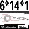 201 Stainless Steel Flat Washer Shim, GB97, Sizes M3 to M30
