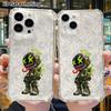 Phone Case: 2D Flat Suitable for iPhone 18 17 16 15 14 13 Pro, Transparent Four Corner Protective Case, Little Robot, Christmas and Halloween Gifts