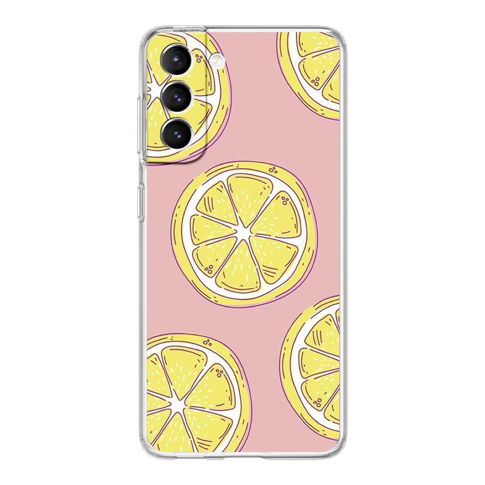 Mediterranean Lemon Phone Case For Samsung Galaxy S22 5G S20 Ultra S21 FE 5G S10E S9 S8 S10 Plus Note 20 10 Clear Silicone Cover
