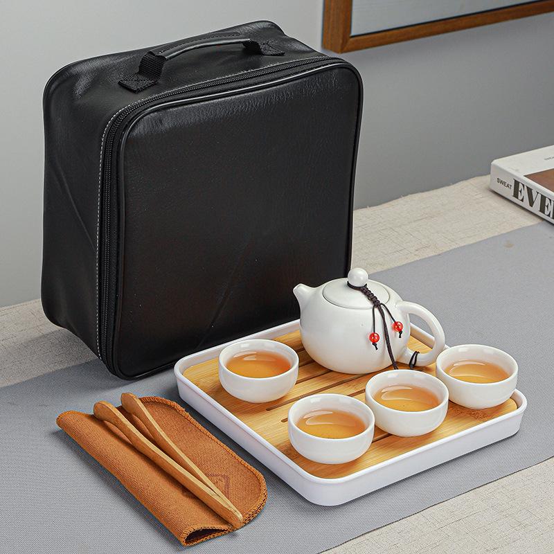 

Dingyao портативный керамический дорожный набор для кунг-фу чая, подарок на открытие недвижимости