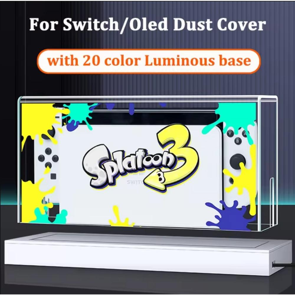 Průhledné ochranné pouzdro, kryt proti prachu pro Nintendo Switch/OLED Host Shell, světelný kryt, základna NS Games Accessories