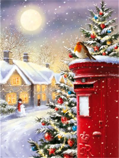 5D DIY Diamond pictura Crăciun cadou pasăre zăpadă copac cruce cusătură plină de dril pătrat broderie mozaic iarnă imagine Home decor