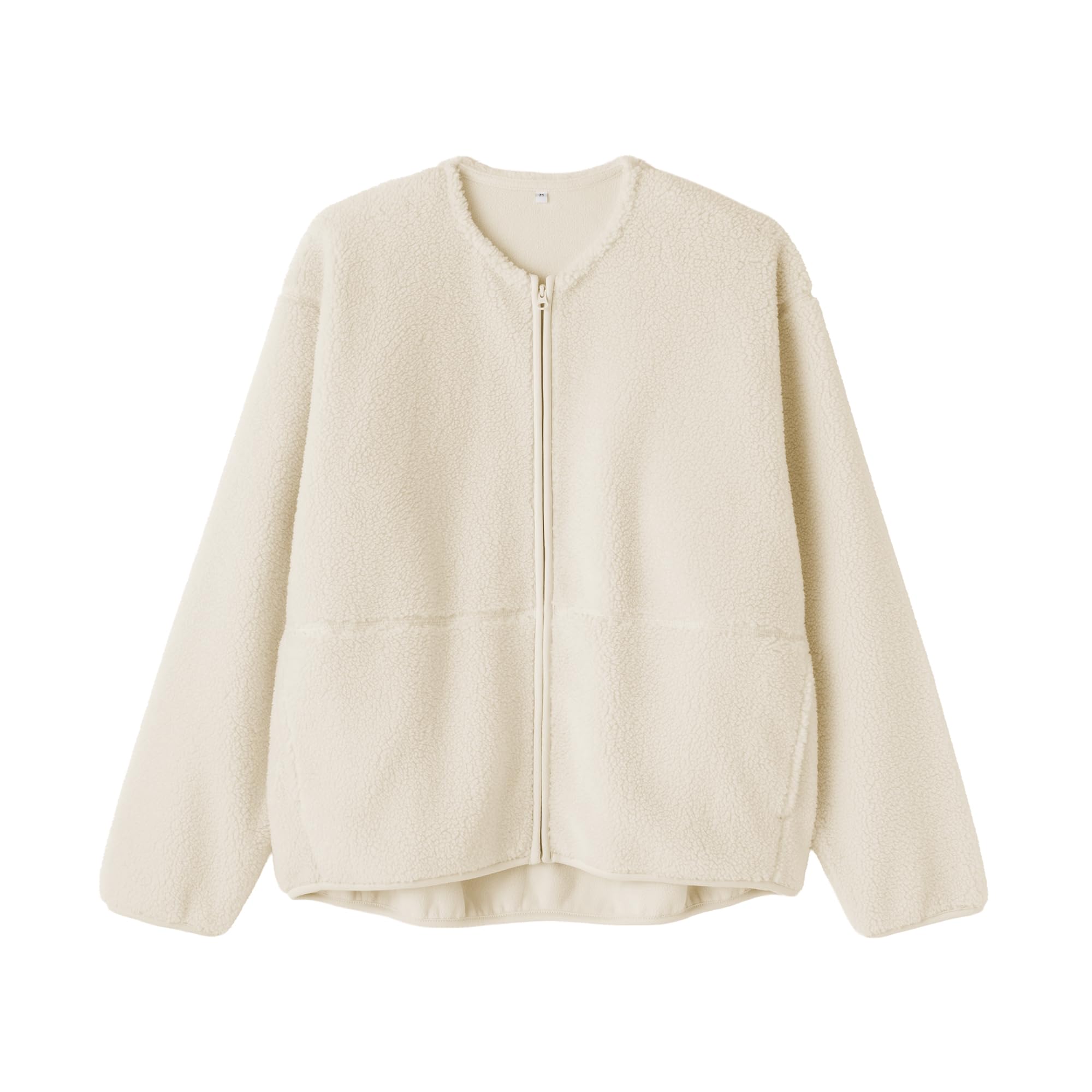 

MUJI Boa Fleece Size M Women s Jacket, BB2T9A5A, Ivory,