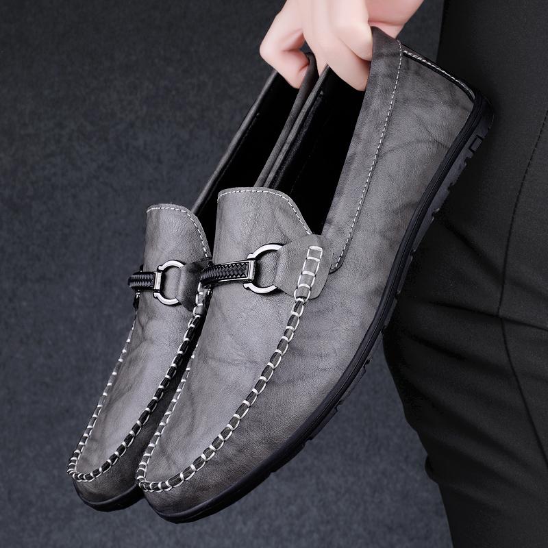 

2024 Новая дизайнерская мужская обувь Модные мужские лоферы Мужская кожаная обувь слипоны Классическая обувь Мягкая подошва Удобные мокасины Повседневная обувь 44