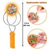 LED Magnetic Orbit Gyroscope Toy For Kids Gift Magic Spinning Top with Rail Hand Cranked Luminous Flashing Lights Spinning Top