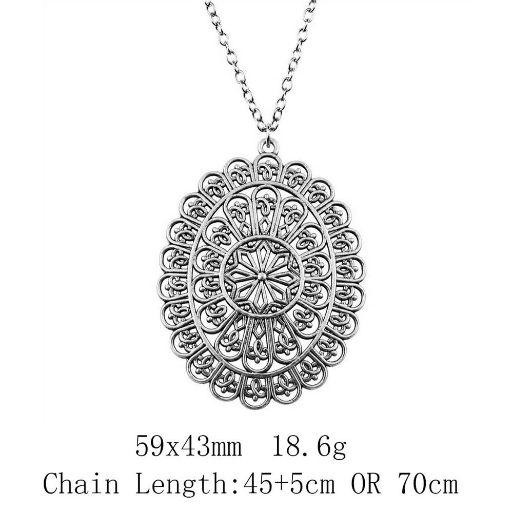 Back To School Christmas Necklace Flower Of Life 45cm Or 70cm Long Chain Necklace Home Garden Necklaces With Pendant