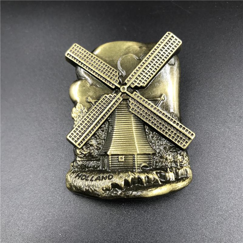 3D Metal Fridge Magnet: USA, England, Italy, Madrid, Dubai, Belgium, India, Israel - High-End Commemorative Collection