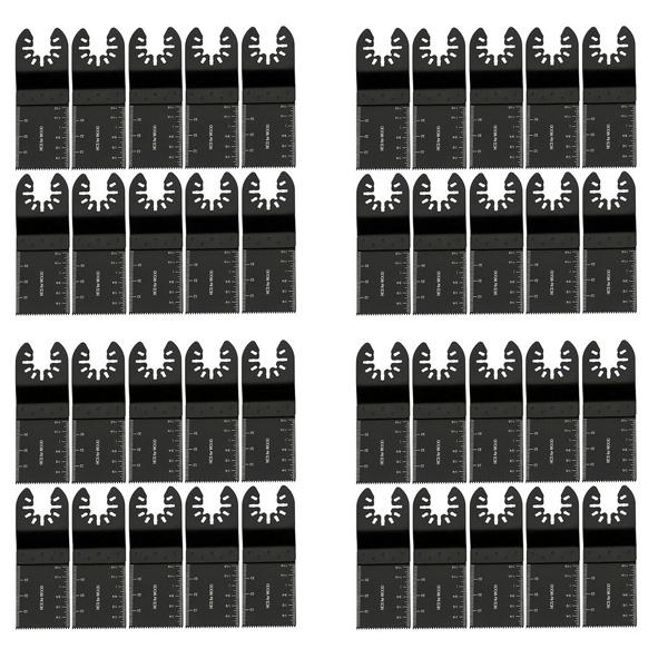 New Stronger 50PCS 34mm Carbon Steel Coarse Cutter Saw Blades Bi-metal Straight Wood Mix Oscillating Multitool Power Tool Kit