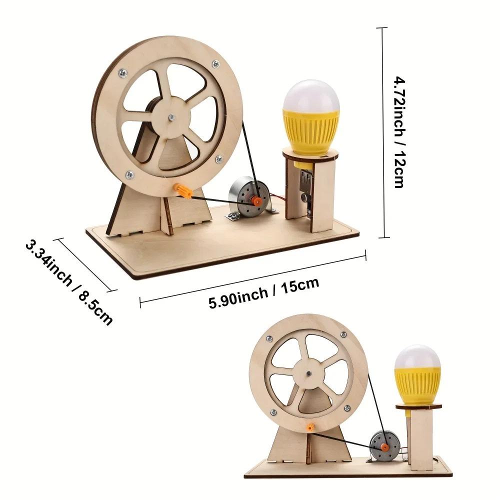 

Non-Toxic Mini Diy Hand Crank Generator Light Bulb Stem Science Experiment Kit & Education Model For Children Gift Toy Learning Project