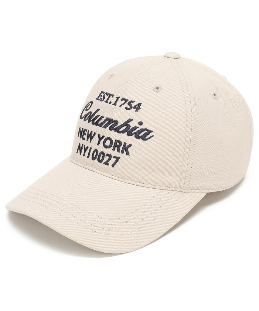 COLUMBIA UNIVERSITY Oversize Logo Cotton Ball Cap Gray
