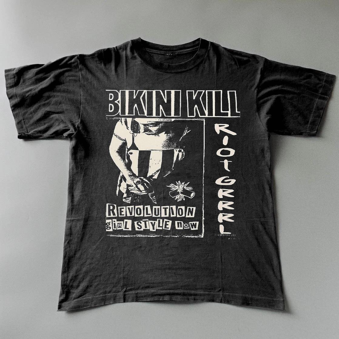 Bikini Kill Black Cotton Shirt Full size S-5XL HOT BS1760 L