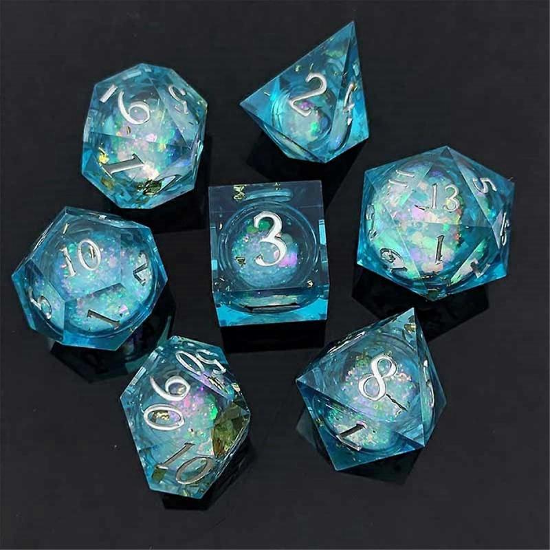 Resin Decal Quicksand for DND Dice Coc Running Group Dice Dnd Cthulhu Polyhedron Running Group Board Game DND Dice D