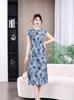 Elegant Retro Slim Fit Qipao Dress - Artistic Chinese Style for Spring/Summer 2026