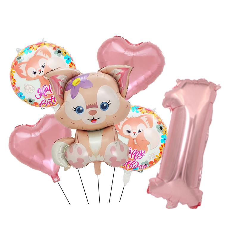 Disney Story  Lina Bell And Stellalou Cartoon Balloons Birthday Decor Baby Shower 32inch Number Foil Balloons Wedding Supplies