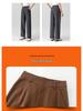 New Wool Tencel High-Waist Straight Pants - Slimming and Versatile Loose Fit, Narrow or Wide Leg Options