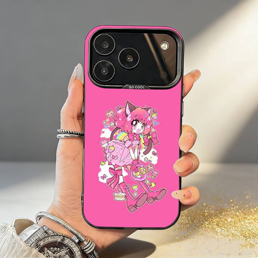 T-Tokyo C-Comics M-Mew Mew Phone Case For iPhone17 16 15 14 13 12 Pro Max Grey Black Matte Laser Metallic Aurora Funda