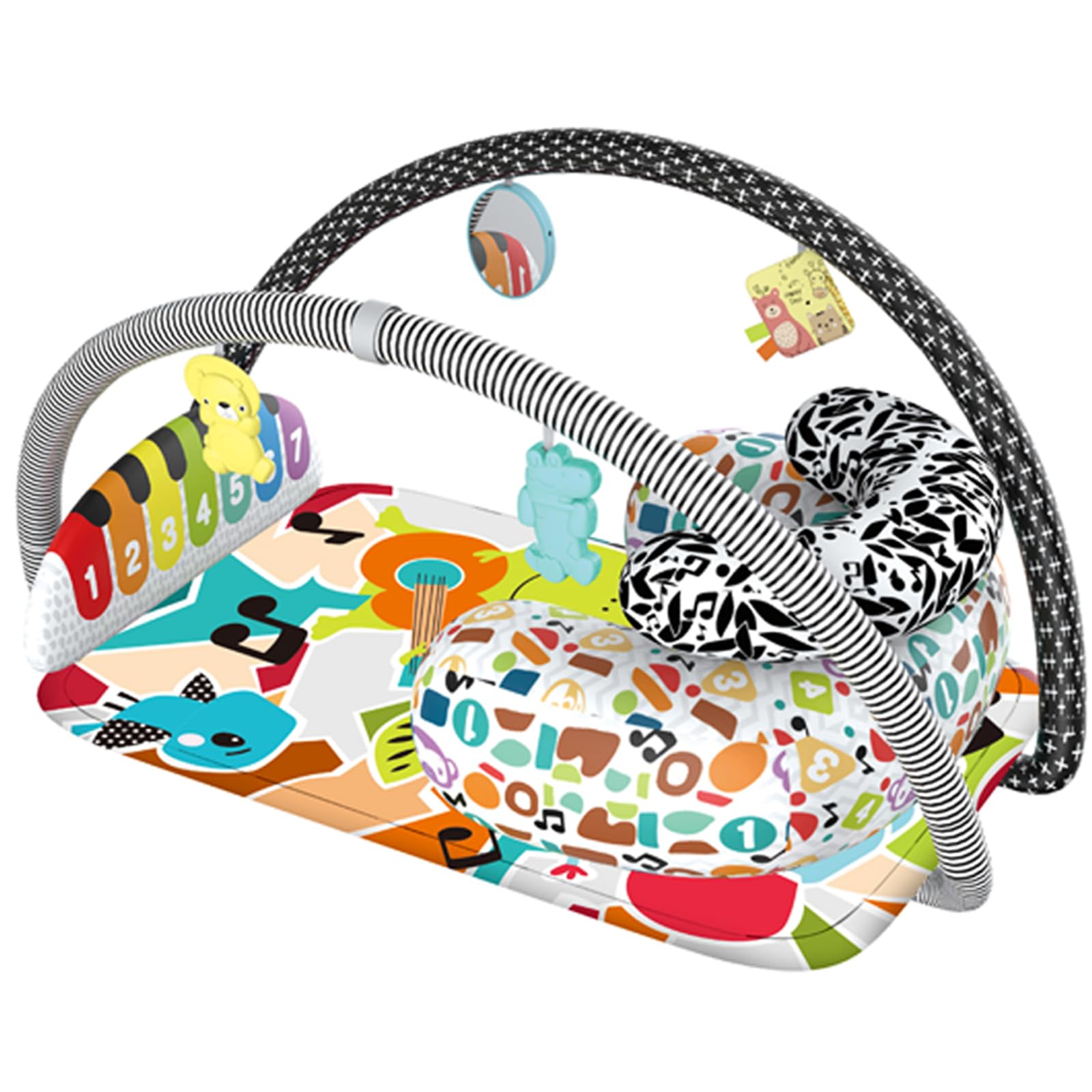 

Пианино-гимнастика 7-в-1, Игровой коврик для детской гимнастики в помещении для малышей, Музыкальное фитнес-оборудование, Развивающая игрушка для новорожденных, Сенсорная стимуляция, Детский подарок,