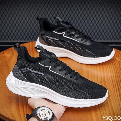 Chaussures de sport décontractées confortables à semelles épaisses respirantes pour hommes chaussures en maille d'été pour hommes chaussures de course polyvalentes à la mode
