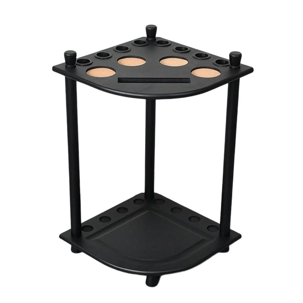 Billiard Cue Rack Holds 8 Sticks Solid Wood Floor Style Pool Rod with Drink Holder
