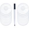 20 Pack Clothing Rack Size Dividers, Wardrobe Round Hangers Label Closet Dividers with 1 Piece Marker Pen for Clothes Organization(White, Blank)