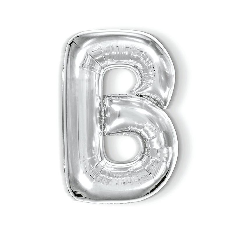 

40 Inch Large Silver Letter A-Z Balloon, Foil Mylar Letter for Graduation Wedding Birthday Party Anniversary Supplies Decoration 40inch