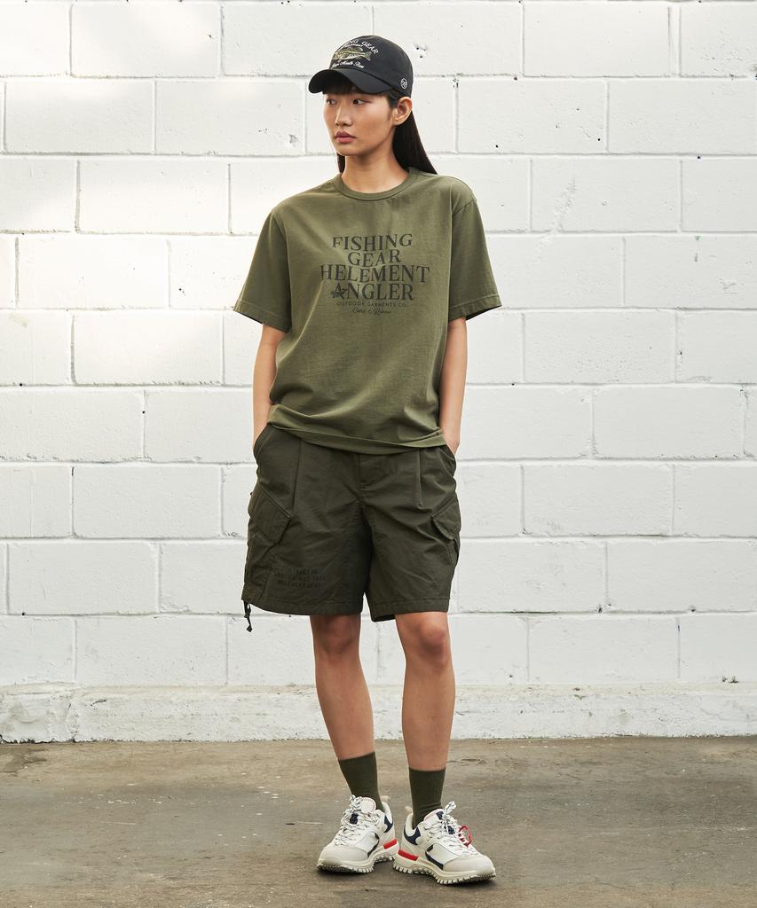 HELEMENT Angler Graphic Short Sleeve T-Shirt (Khaki)