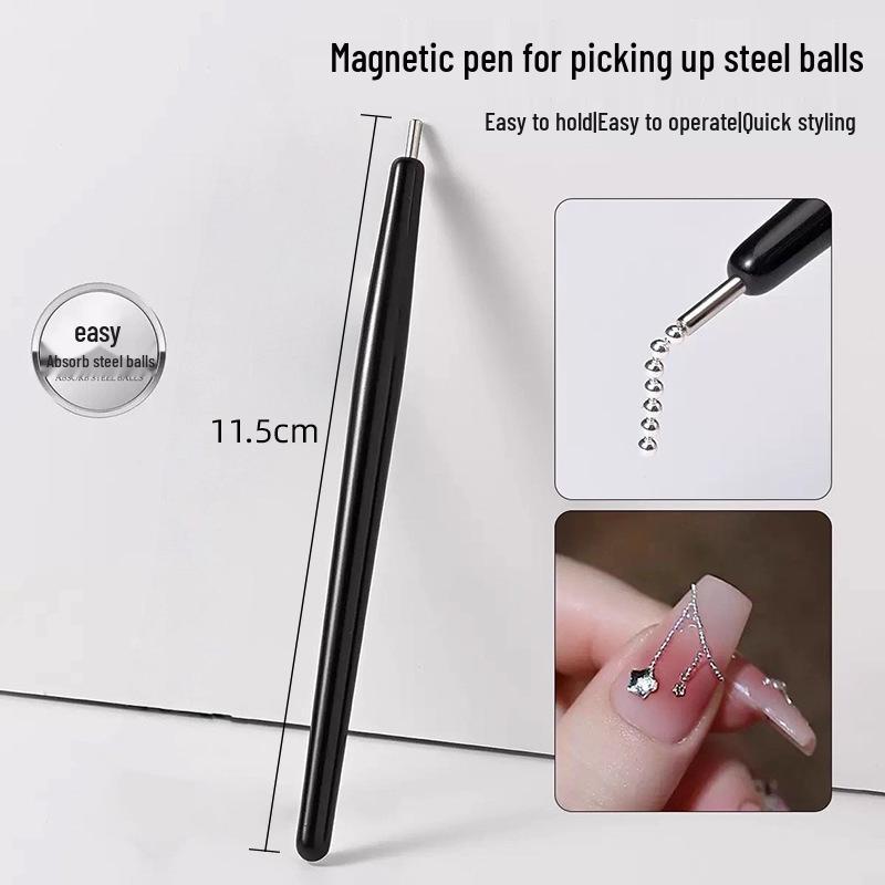 Multifunktionaler Katzenaugen-Nagelkunst-Magnet: Starker zylindrischer Magnet für ausgefallene Blitzeffekte.