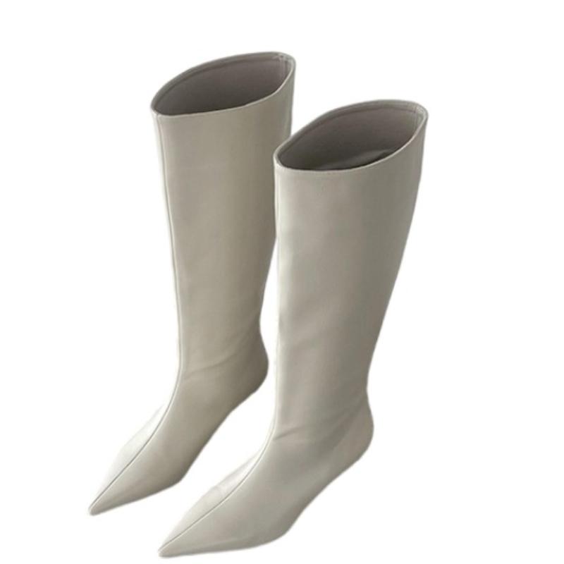 Fashion Women High Boots Pointed Toe Knee High Heels Shoes Designer 2025 Trend New Fashion Winter Knight's Boots Sexy Woman Pumps Botas