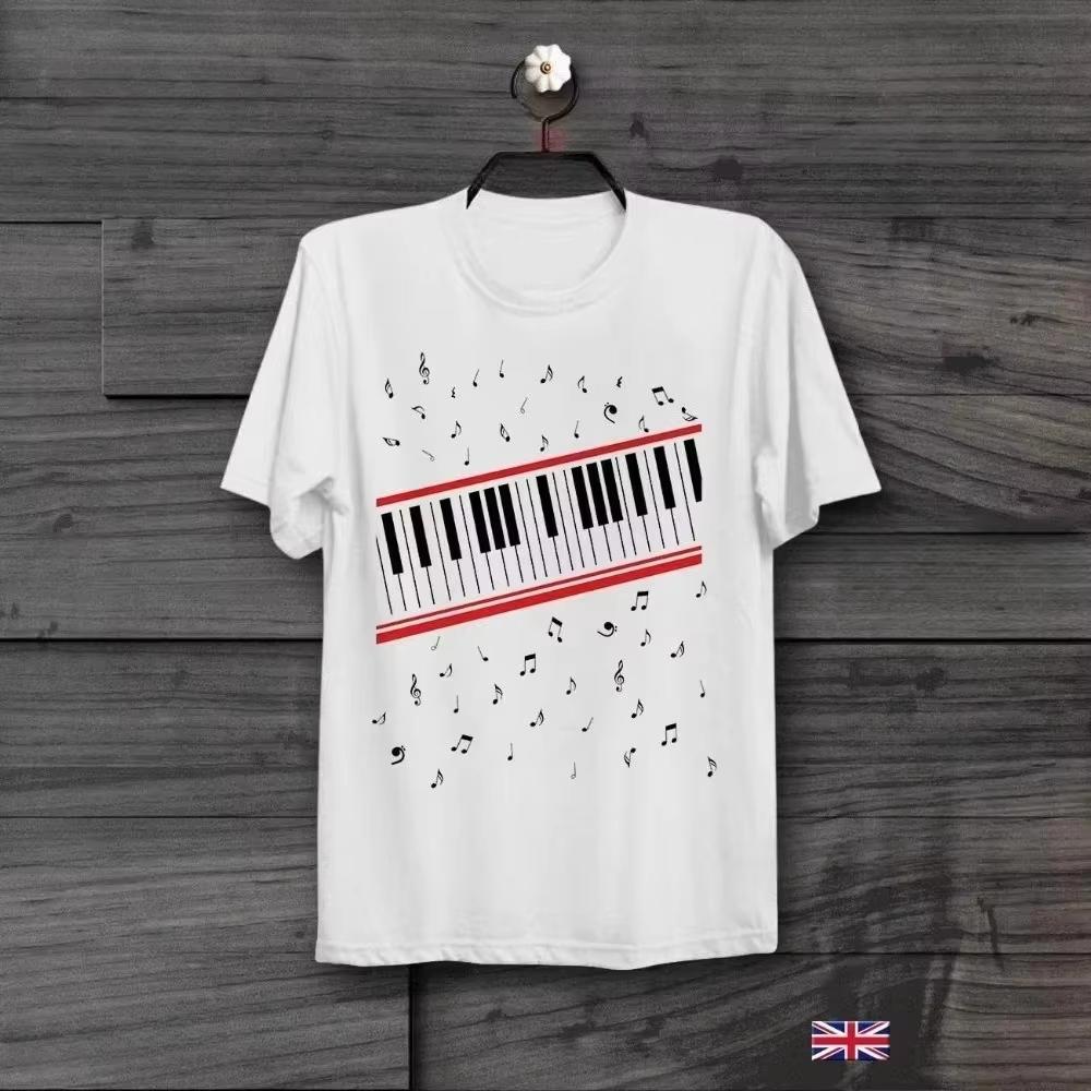 Michael Jackson Movie MJ Beat It Piano Printed T Shirt Casual Cotton Oversized Unisex Unisex Y2k Casual HighQuality Streetwear Tees