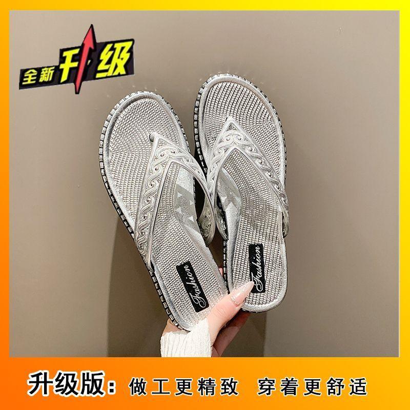 Korean Version of Trendy Flip-flops Casual Girls Versatile Non-slip Toe Cool Slippers 2025 Summer and Autumn New Fashion Internet Celebrities