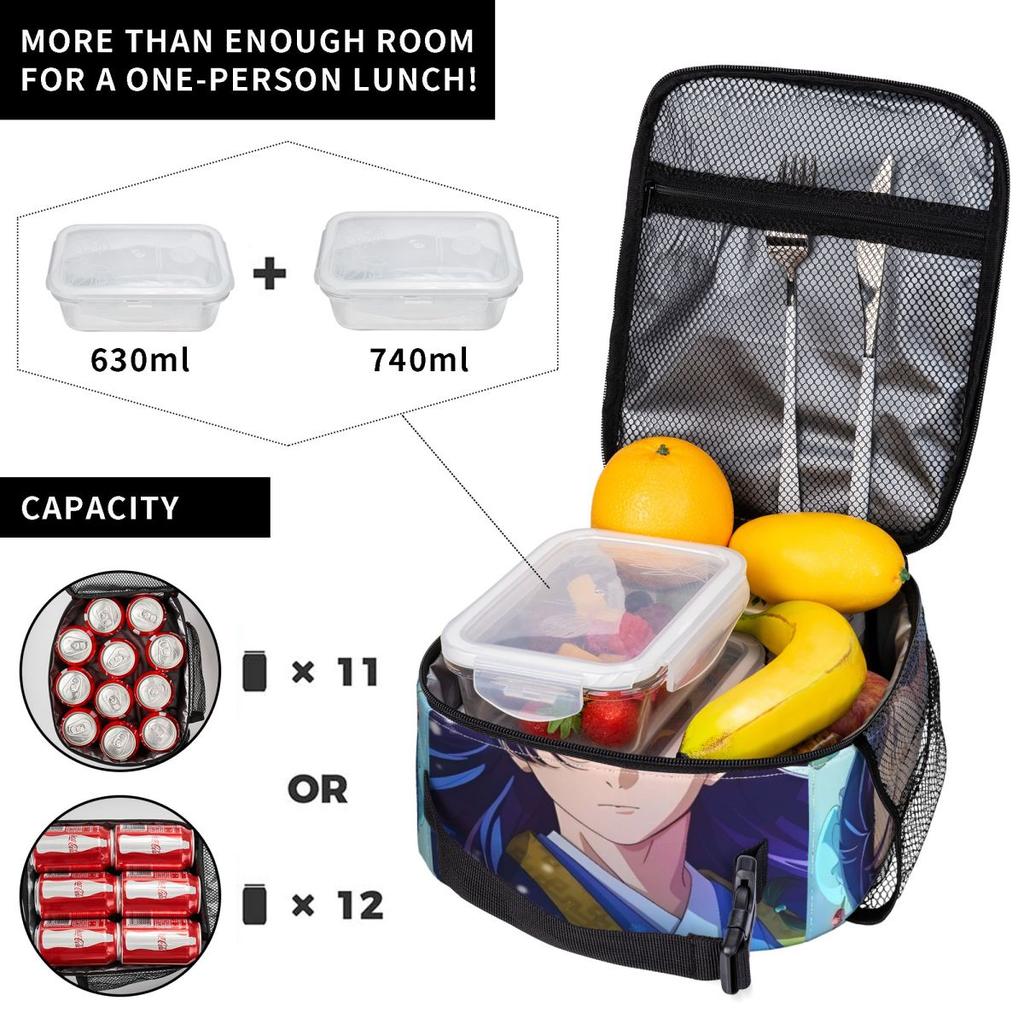 Enfermera En Apuros Lunch Box Lightweight Zip Lunch Box Work Print Cooler Carrier Fun Oxford Thermal Lunch Bags