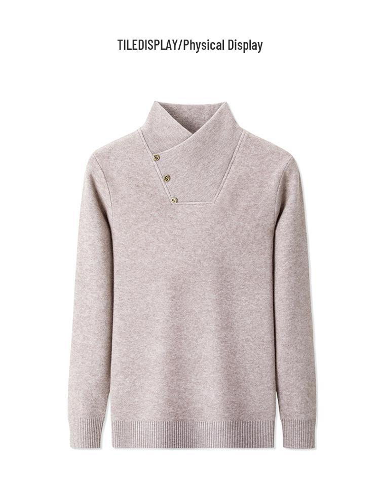 2025 Men's Winter Korean Style Thick Knit Half-High Neck Sweater