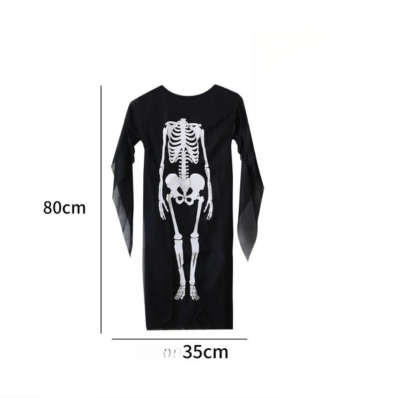 Festival Role Costume Halloween Skeleton Cape Reaper Knight Cosplay Costume Skull Skeleton Cape Halloween Plays Accessories