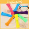 Colorful Stretch Mesh Bead Squeeze Toy Stress Relief Braided Net Tube With Marble 10.5cm Size