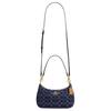 Teri 24 Classic Logo Charm Decorative Removable Shoulder Strap Top Zip Closure Denim And Leather Crossbody Shoulder Bag Medium CDQ56-IMTYV