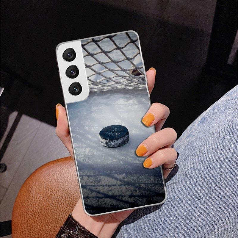 Ice Hockey Rink Sport Phone Case For Samsung Galaxy S24 S25 Edge S26 Ultra S23 S22 S21 Plus S20 FE + Personalized Print Cover Ga