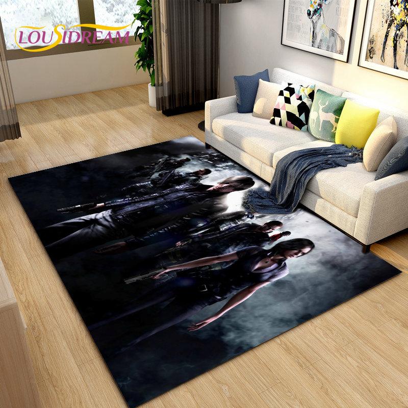 Resident Evil Game Gamer Area Rug Large,Carpet Rug for Living Room Bedroom Sofa Doormat Decoration,Kitchen Non-slip Floor Mat 3D
