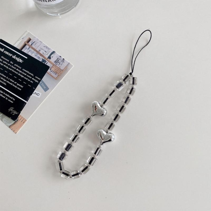 Elegant Handmade Beaded Keychain Pendant Mobile Phone Chain Strap Fashion Cellphone Rope Women Telephone Lanyard Jewelry