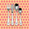 CHILDREN'S CUTLERY SET STEEL SPOON FORK KNIFE SPOON 4 pcs.