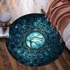 Ägyptisches Auge des Horus Runder Teppich Antikes Symbol Magisches Design Schlafzimmer Meditationsraum Fußmatte Kristall Samt Teppich
