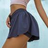 Sports Anti-glare Fake Two-piece Slimming Sports Gym Nude Yoga Breathable Shorts
