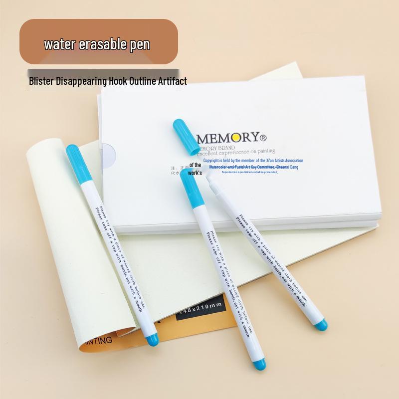 Water-Soluble Hand-Painted Pigment Pen | Disappearing Textile & Outline Brush
