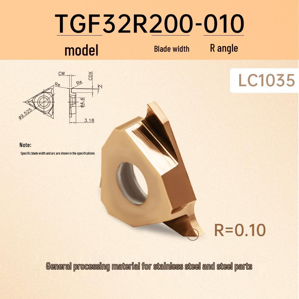 CNC TGF32R Triangular Groove Insert: Precision Circlip Grooving Tool for Swiss-Type Lathes