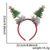 Christmas Tree Hairhoop Glittering Festive Holiday Headwear Gold Glitter Headband Festive Christmas Headbands For Christmas