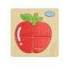 Cartoon Animal Fruit Car Pattern Wooden 3D Puzzle Baby Intelligence Early Learning Educational Toy Cute Wood Puzzle For Kids