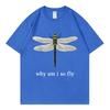 Perché Sono Così Figo Meme Divertente Libellula Maglietta Moda Tendenza High Street Manica Corta T-shirt Unisex Unisex Casual Maglietta Oversize