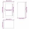 VidaXL Armoire murale de cuisine avec porte en verre Porto noir 854008