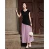 Demana Elegant Asymmetrical Top & Flowing Skirt Set