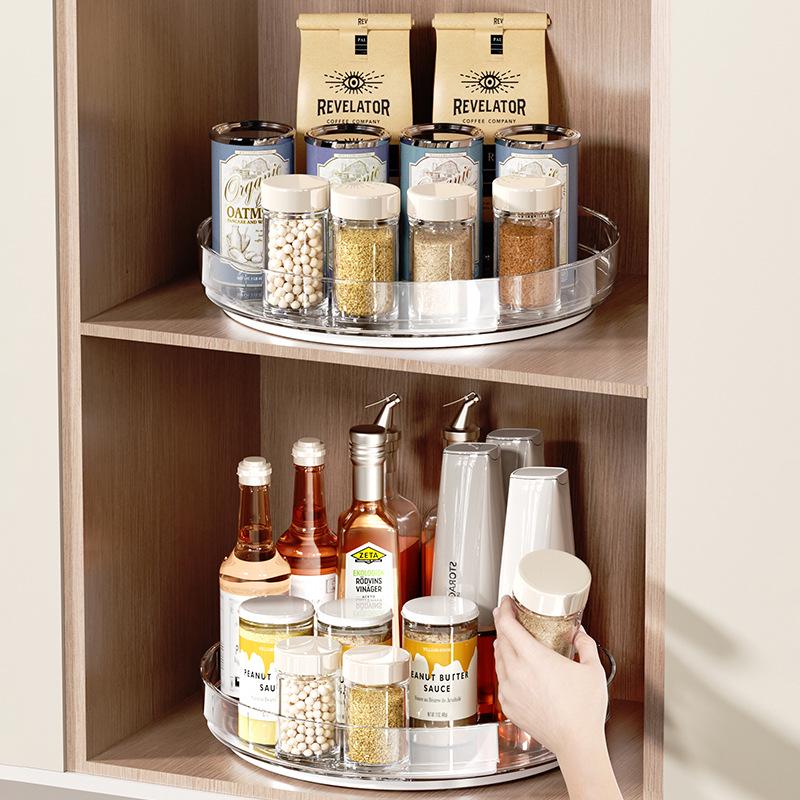 2025 Rotating Kitchen Seasoning Rack: Multi-functional Storage for Oil, Salt, Soy Sauce, Vinegar, and Seasonings